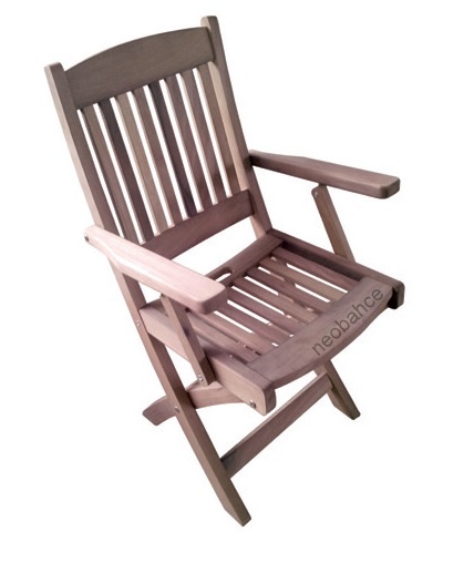NEO-TSA-009 Golden Teak Folding Arm Chair