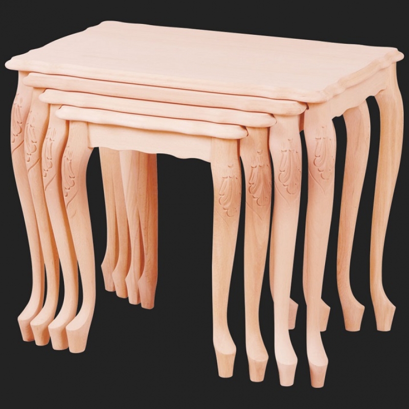 NEO-2121 Lukens-Leg Carved Nesting Table 