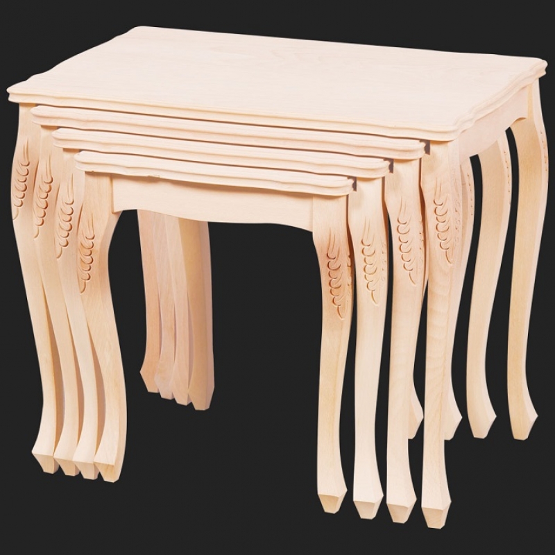 NEO-2133 Lukens-Leg Carved Nesting Table