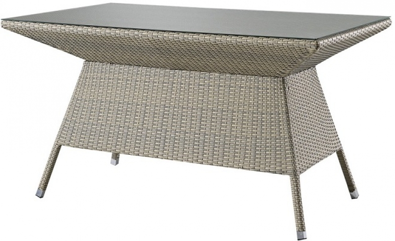 NEO-DR105 Rectangle Rattan Table Heather Gray