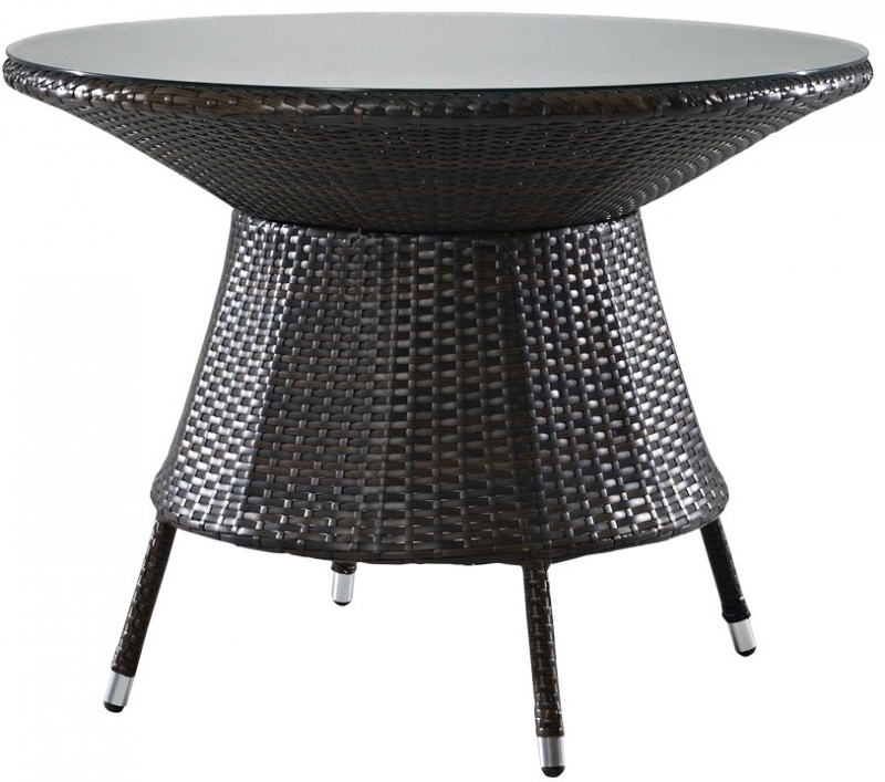 NEO-DR107 Round Rattan Table Brown