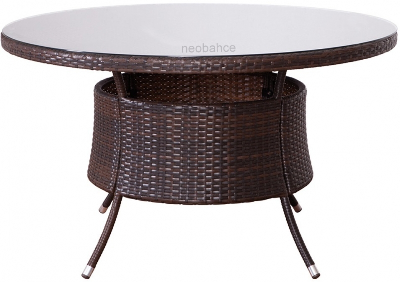 NEO-DR103 Round Rattan Table Brown