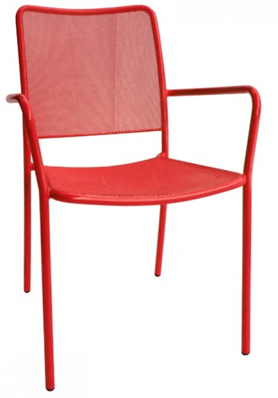 Mary Uzun Arkalıklı Metal Sandalye